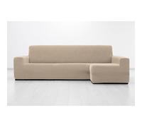 MAXIFUNDAS Funda Chaise Longue Relive Brazo Derecho Largo Beige | Super Elástica, Alta Elasticidad, Tacto Suave, Hecho en España