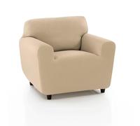 MAXIFUNDAS | Funda de Sofá Ajustable Strada | Color Beige | Tamaño 1 Plaza | Alta Elasticidad y Tacto Suave | Protege y Renueva tu Sofá | Fabricada en España