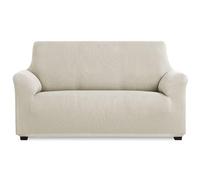 MAXIFUNDAS | Funda de Sofá Elástica 2 Plazas Color Marfil - Funda de Sofá Extrasuave, Antideslizante y Elástica - Funda Sofá Elástica Modelo Inca