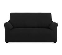 MAXIFUNDAS | Funda de Sofá Elástica 3 Plazas Color Negro - Extrasuave y Antideslizante - Modelo Inca