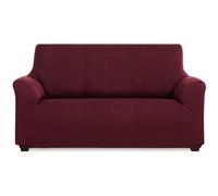 MAXIFUNDAS | Funda de Sofá Elástica 3 Plazas Color Rojo - Funda de Sofá Extrasuave, Antideslizante y Elástica - Funda Sofá Elástica Modelo Inca