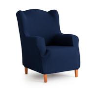 MAXIFUNDAS | Funda de Sofá Elástica Sillón orejero Color Azul - Funda de Sofá Extrasuave, Antideslizante y Elástica - Funda Sofá Elástica Modelo Inca