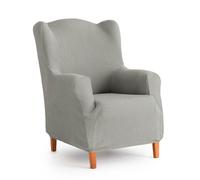 MAXIFUNDAS | Funda de Sofá Elástica Sillón orejero Color Gris Claro - Funda de Sofá Extrasuave, Antideslizante y Elástica - Funda Sofá Elástica Modelo Inca