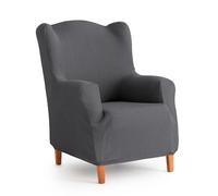 MAXIFUNDAS | Funda de Sofá Elástica Sillón orejero Color Gris - Funda de Sofá Extrasuave, Antideslizante y Elástica - Funda Sofá Elástica Modelo Inca