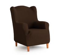 MAXIFUNDAS | Funda de Sofá Elástica Sillón orejero Color Marrón - Funda de Sofá Extrasuave, Antideslizante y Elástica - Funda Sofá Elástica Modelo Inca