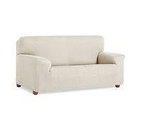 MAXIFUNDAS | Funda Sofá Vega 2 Plazas - Funda Sofá Elástica Color Marfil - Funda Sofá Antideslizante Tejido Jacquard - Funda Sofá ExtraSuave Cintas Traseras Ajuste