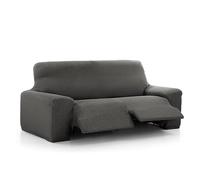 MAXIFUNDAS | Funda de Sofá Relax 3 Plazas con 2 Pies | Color Antracita | Funda para sofá reclinable | Ajuste fácil colocación | Modelo Vega.