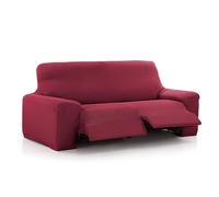 MAXIFUNDAS | Funda de Sofá Relax 3 Plazas con 2 Pies | Color Rojo | Funda para sofá reclinable | Ajuste fácil colocación | Modelo Vega.