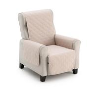 MAXIFUNDAS | Funda Sillón Acolchado Reversible 1 Plaza/Relax- Funda Cubre Sillón Extrasuave Beige/Marrón - Funda Protector Sillón con Tiras Elásticas de Sujeción - Cubre Sillón Modelo MAUI