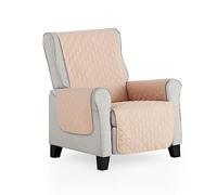 MAXIFUNDAS | Funda Sillón Acolchado Reversible 1 Plaza/Relax- Funda Cubre Sillón Extrasuave Beige/Marrón - Funda Protector Sillón con Tiras Elásticas de Sujeción - Cubre Sillón Modelo MAUI
