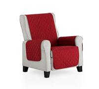 MAXIFUNDAS | Funda Sillón Acolchado Reversible 1 Plaza/Relax - Funda Cubre Sillón Extrasuave Rojo/Beige - Funda Protector Sillón con Tiras Elásticas de Sujeción - Cubre Sillón Modelo MAUI