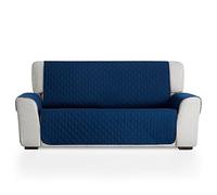 MAXIFUNDAS | Funda Sofá Acolchado Reversible 4 Plazas - Funda Cubre Sofá Extrasuave Azul/Gris - Funda Protector Sofá con Tiras Elásticas de Sujeción - Cubre Sofá Modelo MAUI