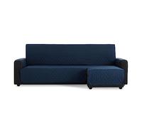 MAXIFUNDAS | Funda Sofá Chaise Longue Acolchado Brazo Derecho 220cm - Funda Sofá Extrasuave Azul - Funda Cubre Sofá con Cintas Traseras - Funda Chaise Longue Protector Sofá Modelo MAUI