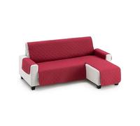 MAXIFUNDAS | Funda Sofá Chaise Longue Acolchado Brazo Derecho 200cm - Funda Sofá Extrasuave Rojo - Funda Cubre Sofá con Cintas Traseras - Funda Chaise Longue Protector Sofá Modelo MAUI