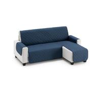MAXIFUNDAS | Funda Sofá Chaise Longue Acolchado Brazo Derecho 220cm - Funda Sofá Extrasuave Azul - Funda Cubre Sofá con Cintas Traseras - Funda Chaise Longue Protector Sofá Modelo MAUI