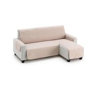 MAXIFUNDAS | Funda Sofá Acolchado Brazo Derecho 280cm - Extrasuave Beige - Protector Cubre Sofá con Cintas Traseras - Funda Chaise Longue Modelo MAUI