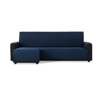MAXIFUNDAS | Funda Sofá Chaise Longue Acolchado Brazo Izquierdo 280cm - Funda Sofá Extrasuave Azul - Funda Cubre Sofá con Cintas Traseras - Funda Chaise Longue Protector Sofá Modelo MAUI
