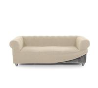 MAXIFUNDAS | Funda Sofá Chester Relive | 3 plazas + 2 Cojines | Color Beig | Modelo RELIVE | Alta Elasticidad y Tacto Suave | Hecho en España.