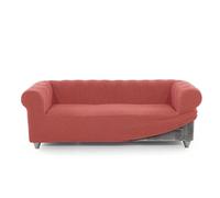 MAXIFUNDAS | Funda Sofá Chester Relive | 3 plazas + 2 Cojines | Color Coral | Modelo RELIVE | Alta Elasticidad y Tacto Suave | Hecho en España.