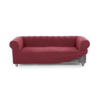 MAXIFUNDAS | Funda Sofá Chester Relive | 3 plazas + 2 Cojines | Color Fucsia Oscuro | Modelo RELIVE | Alta Elasticidad y Tacto Suave | Hecho en España.