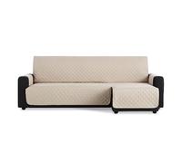 MAXIFUNDAS | Funda Sofá Acolchado Brazo Derecho 280cm - Extrasuave Beige - Protector Cubre Sofá con Cintas Traseras - Funda Chaise Longue Modelo MAUI