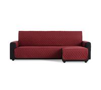 MAXIFUNDAS FUNDAS DE SOFA & CHAISE LONGUE Funda Sofá Chaise Longue Acolchado Brazo Derecho 280cm - Funda Sofá Extrasuave Rojo con Cintas Traseras - Funda Chaise Longue Protector Sofá Modelo MAUI