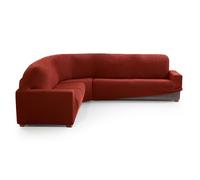 MAXIFUNDAS FUNDAS DE SOFA & CHAISE LONGUE. Funda Sofá Rinconera Relive Color Caldera. Funda Protectora súper elástica para sofá rinconera.