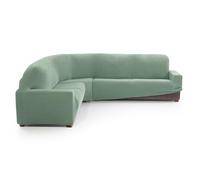 MAXIFUNDAS FUNDAS DE SOFA & CHAISE LONGUE. Funda Sofá Rinconera Relive Color Turquesa. Funda Protectora súper elástica para sofá rinconera.
