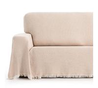 MAXIFUNDAS | Manta Plaid 180x260 Valida para Sofá o Cama - Manta Plaid Sofá Color Beig - Colcha Multiuso Tacto Extrasuave y Confortable - Manta Plaid Sofa o Cama Modelo Zen