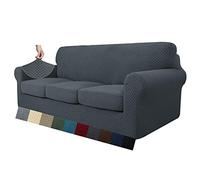 MAXIJIN 4 Piezas más Nuevas Fundas de sofá extragrandes Jacquard para sofá de 3 plazas Antideslizante Funda de sofá para Perros Protector de Muebles (4 plazas, Gris Oscuro)