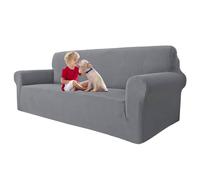 MAXIJIN Funda de sofá súper elástica para sofá de 3 Cojines, Funda Universal de 1 Pieza para Sala de Estar, Jacquard, Elastano, Protector de Muebles, Apta para Perros y Mascotas (XL, Gris Claro)
