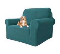 MAXIJIN Funda elástica para Silla para Sala de Estar, 1 Pieza Funda para Silla con Brazos Jacquard Protector para Silla Sofá Funda para sillón (1 Plaza, Verde negruzco)