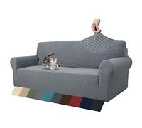 MAXIJIN Funda Nueva Jacquard para Sofá de 3 Plazas, Super Elástica Antideslizante, Amigable con Mascotas, Protector 1 Pieza para Muebles (3 Plazas, Gris Claro)