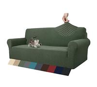 MAXIJIN Funda Nueva Jacquard para Sofá de 3 Plazas, Super Elástica Antideslizante, Amigable con Mascotas, Protector 1 Pieza para Muebles (3 Plazas, Verde Oliva)