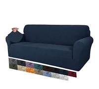 MAXIJIN Fundas de sofá extragrandes de Jacquard Creativas para 3 o 4 plazas, Funda de sofá Antideslizante súper elástica para Perros, Que admite Mascotas (4 Plaza, Azul Marino)