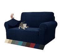 MAXIJIN, las más Nuevas Fundas de sofá Jacquard de 2 plazas, Fundas Antideslizantes para el Asiento del Amor del Perro, Fundas Protectoras (2 Plaza, Azul Marino)