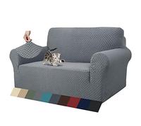 MAXIJIN, las más Nuevas Fundas de sofá Jacquard de 2 plazas, Fundas Antideslizantes para el Asiento del Amor del Perro, Fundas Protectoras (2 Plaza, Gris Claro)