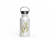 MAXIKIWI - Botella de acero inoxidable de una sola pared con tapa de rosca y asa, sin aislamiento, ligera, sin BPA, a prueba de fugas - Watercolor Dino Friends - 500 ml