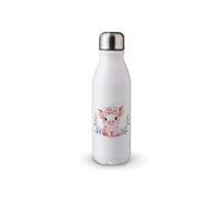 MAXIKIWI - Botella de agua de una sola pared con tapa de rosca, aluminio ligero no aislado, sin BPA, a prueba de fugas, animales de bebé, acuarela grande, 500 ml