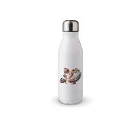 MAXIKIWI Botella de agua de una sola pared con tapa de rosca, aluminio ligero no aislado, sin BPA, a prueba de fugas, niña pequeña con perros, 500 ml