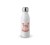 MAXIKIWI - Botella de agua de una sola pared con tapa de rosca, aluminio ligero no aislado, sin BPA, a prueba de fugas, granja familiar caprichosa, 500 ml