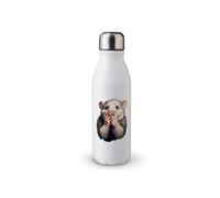 MAXIKIWI - Botella de agua de una sola pared con tapa de rosca, aluminio ligero no aislado, sin BPA, a prueba de fugas, animales surpirse, 500 ml
