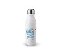 MAXIKIWI - Botella de agua de una sola pared con tapa de rosca, aluminio ligero no aislado, sin BPA, a prueba de fugas - Mirando al bebé en el cochecito - 500 ml