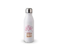 MAXIKIWI - Botella de agua de una sola pared con tapa de rosca, aluminio ligero sin aislamiento, sin BPA, a prueba de fugas, bonita acuarela para baby shower, 500 ml