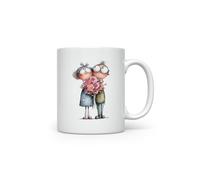 MAXIKIWI - Taza de café o té de cerámica suave y duradera para el hogar u oficina, perfecta para cualquier ocasión, pareja peculiar de San Valentín, 300 ml