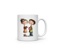 MAXIKIWI - Taza de café o té de cerámica suave y duradera para el hogar u oficina, perfecta para cualquier ocasión, pareja peculiar de San Valentín, 300 ml