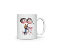 MAXIKIWI - Taza de café o té de cerámica suave y duradera para el hogar u oficina, perfecta para cualquier ocasión, pareja peculiar de San Valentín, 300 ml