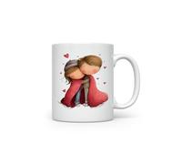 MAXIKIWI - Taza de café o té de cerámica suave y duradera para el hogar u oficina, perfecta para cualquier ocasión, pareja caprichosa de San Valentín, 300 ml