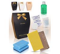 MAXIMA AMENITIES Pack de 20 Kits de Limpieza para Cocina en Alojamientos Turísticos, Campings y B&B - Incluye Bayeta Amarilla, Salvauñas Azul, Lavavajillas 75ml, Pastillas y Bolsa de Basura