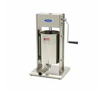 Maxima Máquina para embutir salchichas, manual, 12 L, vertical, acero inoxidable, 4 tubos de llenado